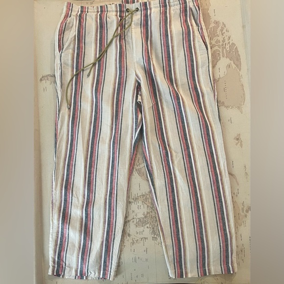 Mr Turk Striped Linen Pants Size XXL - Picture 2 of 10